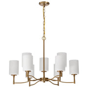 Liam 9-Light Chandelier in Burnished Brass