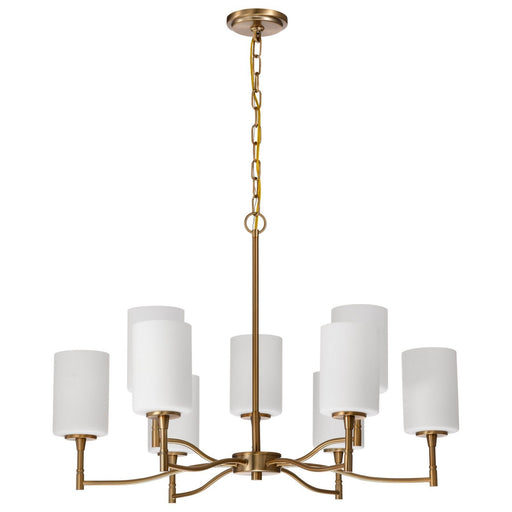 Liam 9-Light Chandelier in Burnished Brass