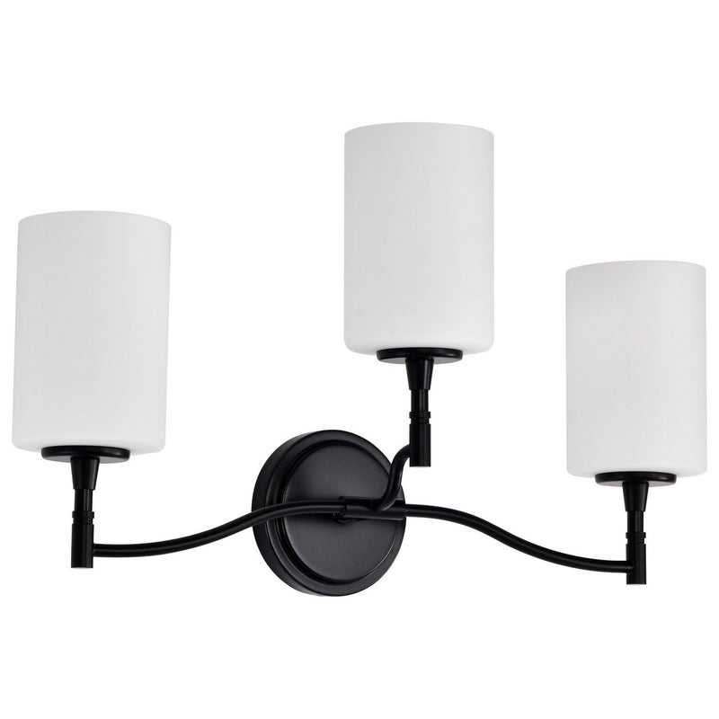 Liam 3-Light Bath Vanity Light in Matte Black