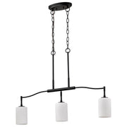 Liam 3-Light Linear Pendant in Matte Black