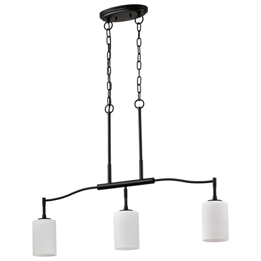 Liam 3-Light Linear Pendant in Matte Black
