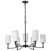 Liam 9-Light Chandelier in Matte Black