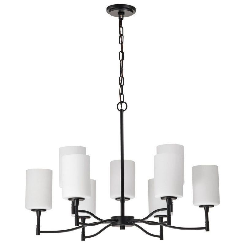 Liam 9-Light Chandelier in Matte Black