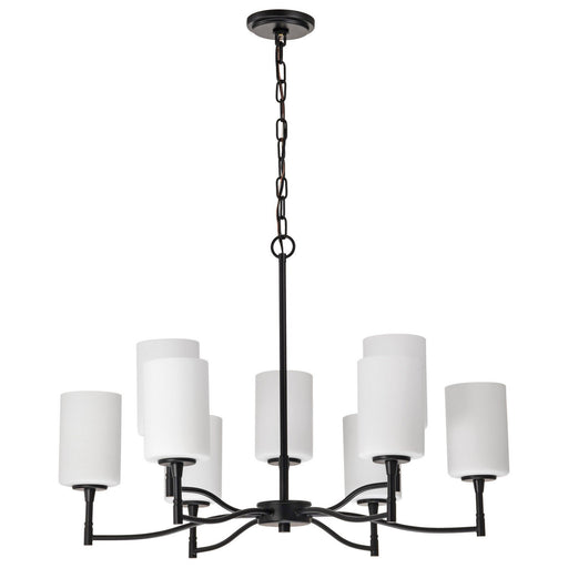 Liam 9-Light Chandelier in Matte Black