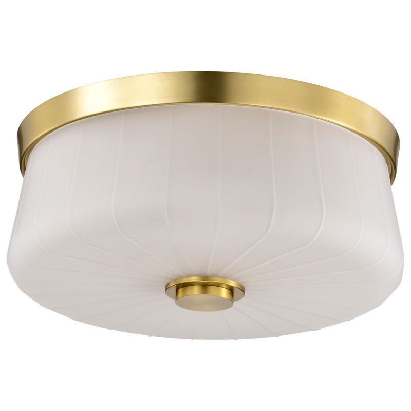 Lune 3-Light Flush Mount in Vintage Brass