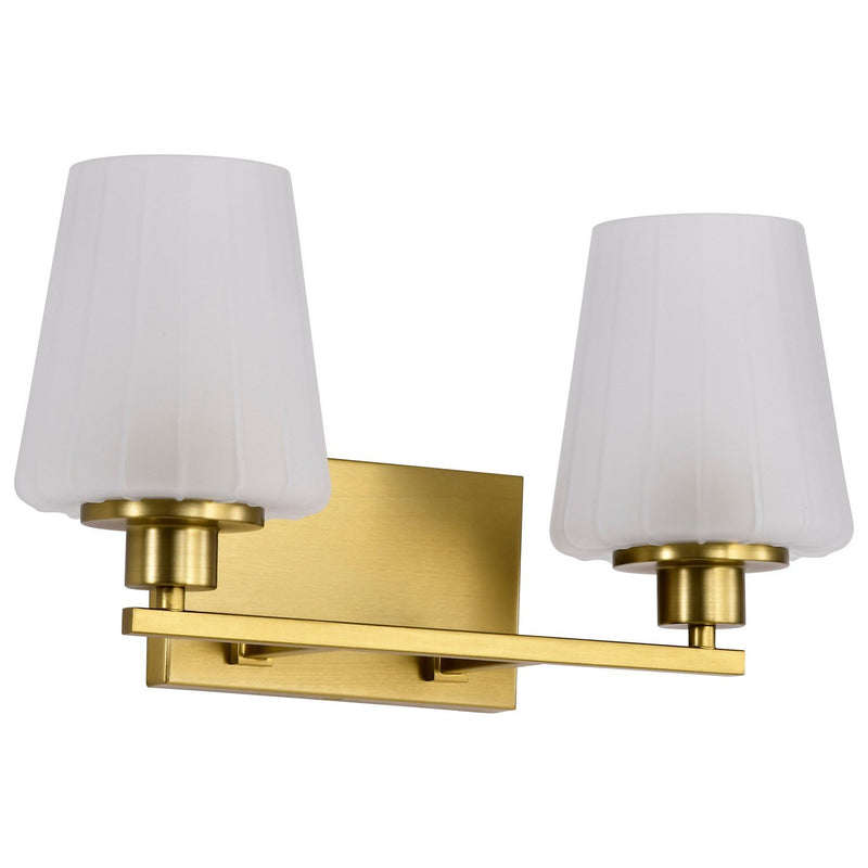 Lune 2-Light Bath Vanity Light in Vintage Brass