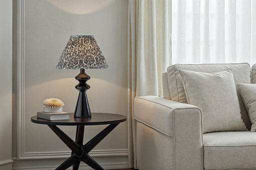 Dahlia 18" Table Lamp in Black