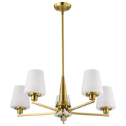 Lune 5-Light Chandelier in Vintage Brass