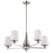 Lune 5-Light Chandelier in Brushed Nickel