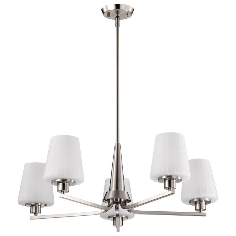 Lune 5-Light Chandelier in Brushed Nickel