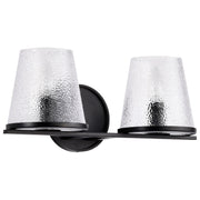Valentine 2-Light Bath Vanity Light in Black