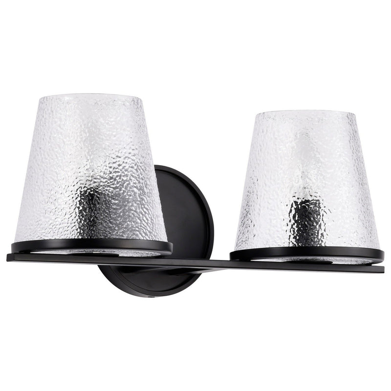 Valentine 2-Light Bath Vanity Light in Black