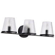 Valentine 3-Light Bath Vanity Light in Black