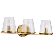 Valentine 3-Light Bath Vanity Light in Vintage Brass