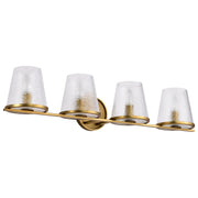 Valentine 4-Light Bath Vanity Light in Vintage Brass