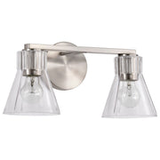Gianna 2-Light Bath Vanity Light in Brushed Nickel