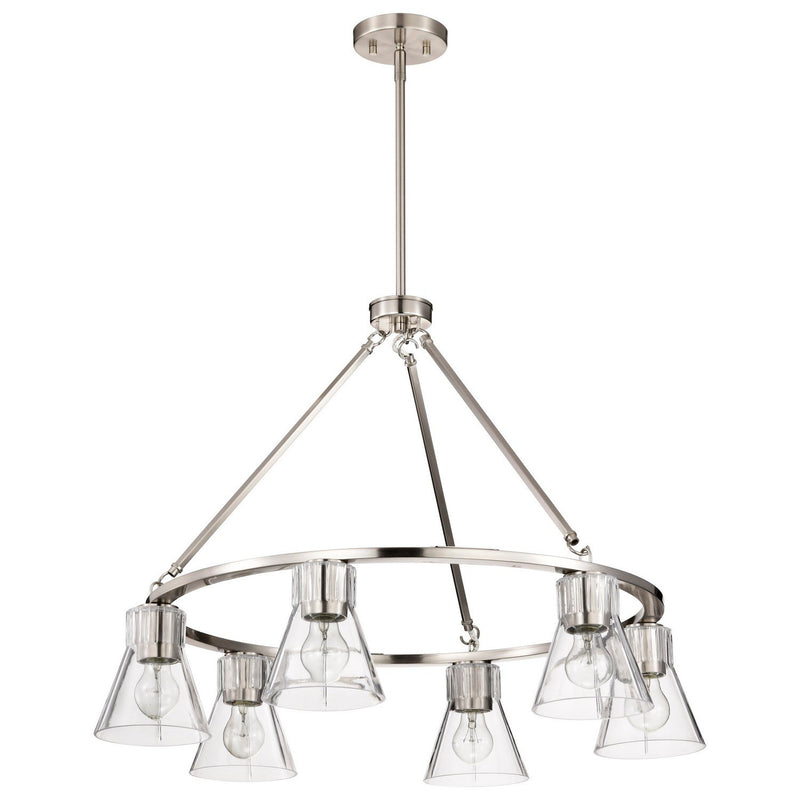 Gianna 6-Light Chandelier in Brushed Nickel