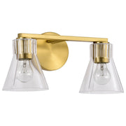 Gianna 2-Light Bath Vanity Light in Vintage Brass