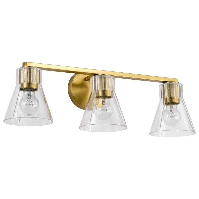Gianna 3-Light Bath Vanity Light in Vintage Brass