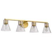 Gianna 4-Light Bath Vanity Light in Vintage Brass