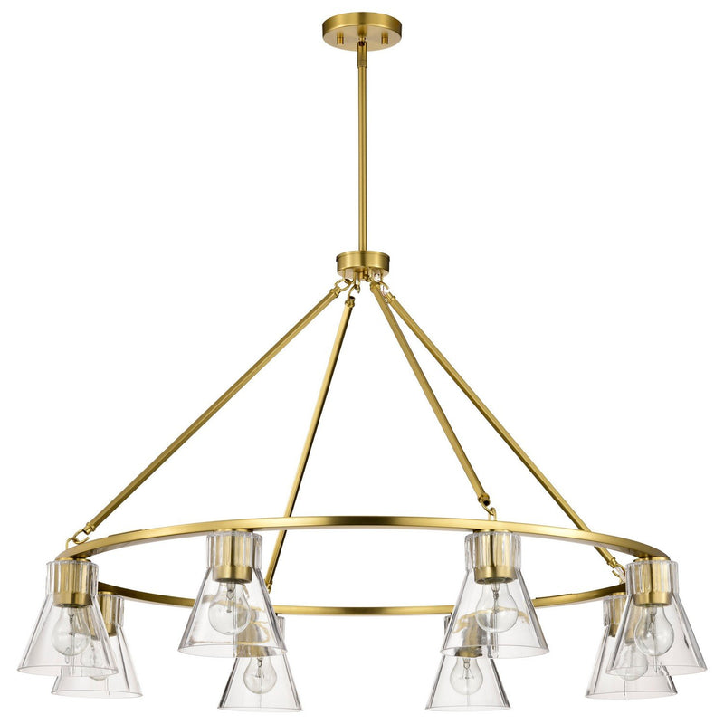 Gianna 8-Light Chandelier in Vintage Brass