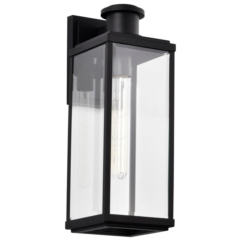 Luca Large Outdoor Wall Lantern in Sand Black