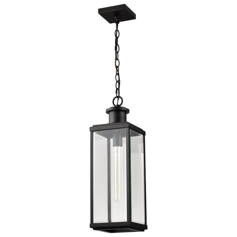 Luca Outdoor Lantern Pendant in Sand Black