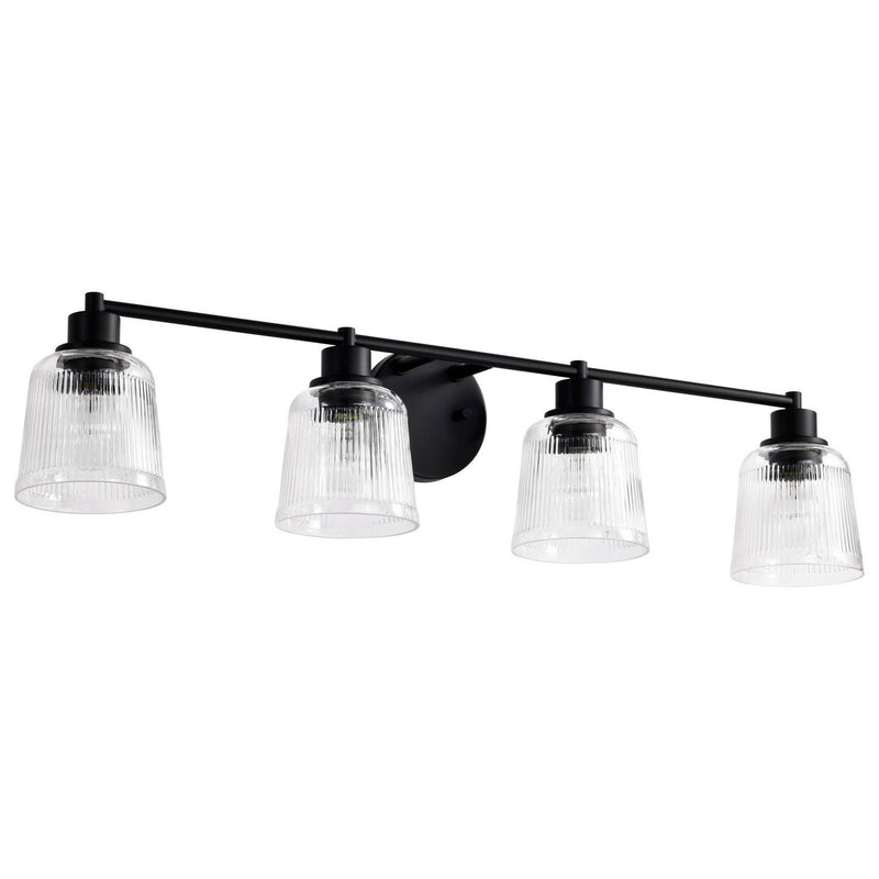 Grayson 4-Light Bath Vanity Light in Matte Black