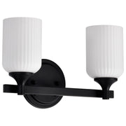 Solara 2-Light Bath Vanity Light in Matte Black
