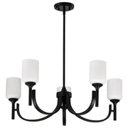 Solara 5-Light Chandelier in Matte Black