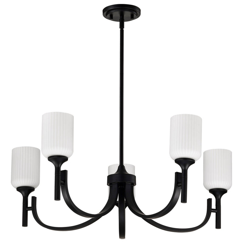 Solara 5-Light Chandelier in Matte Black