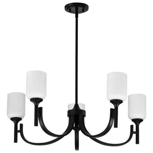 Solara 5-Light Chandelier in Matte Black