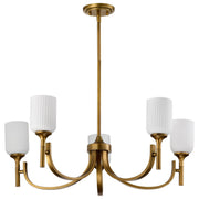 Solara 5-Light Chandelier in Natural Brass