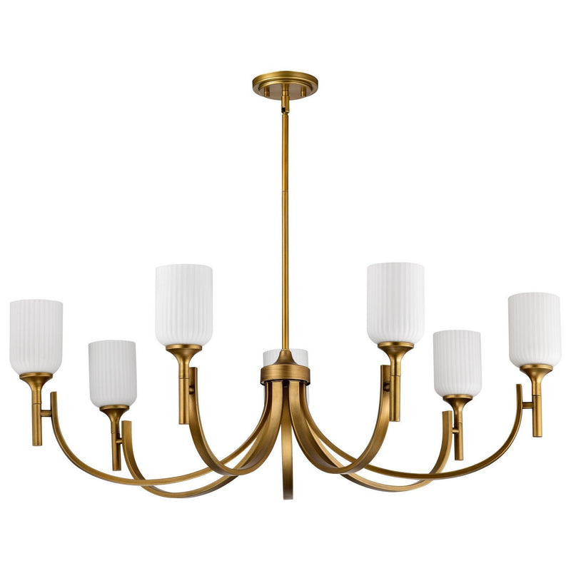 Solara 7-Light Chandelier in Natural Brass
