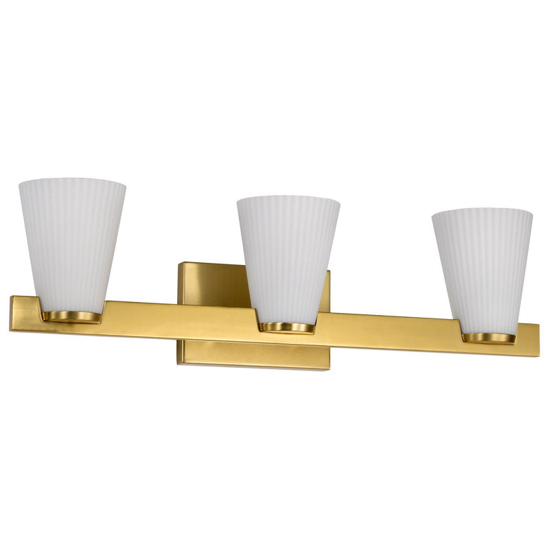 Royale 3-Light Bath Vanity Light in Burnished Brass