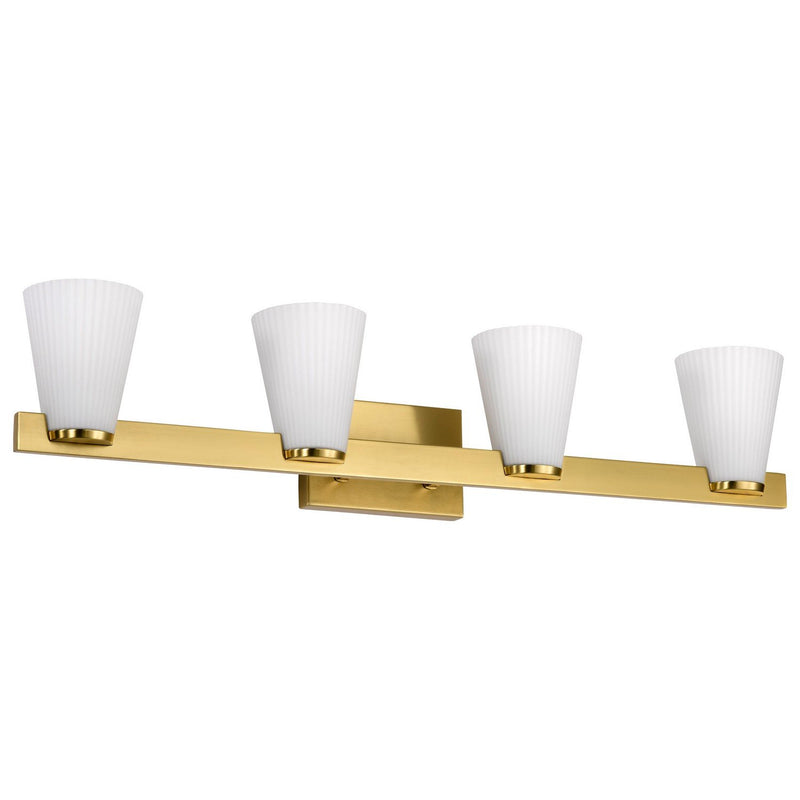 Royale 4-Light Bath Vanity Light in Burnished Brass