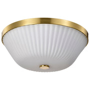 Royale 3-Light Flush Mount in Burnished Brass