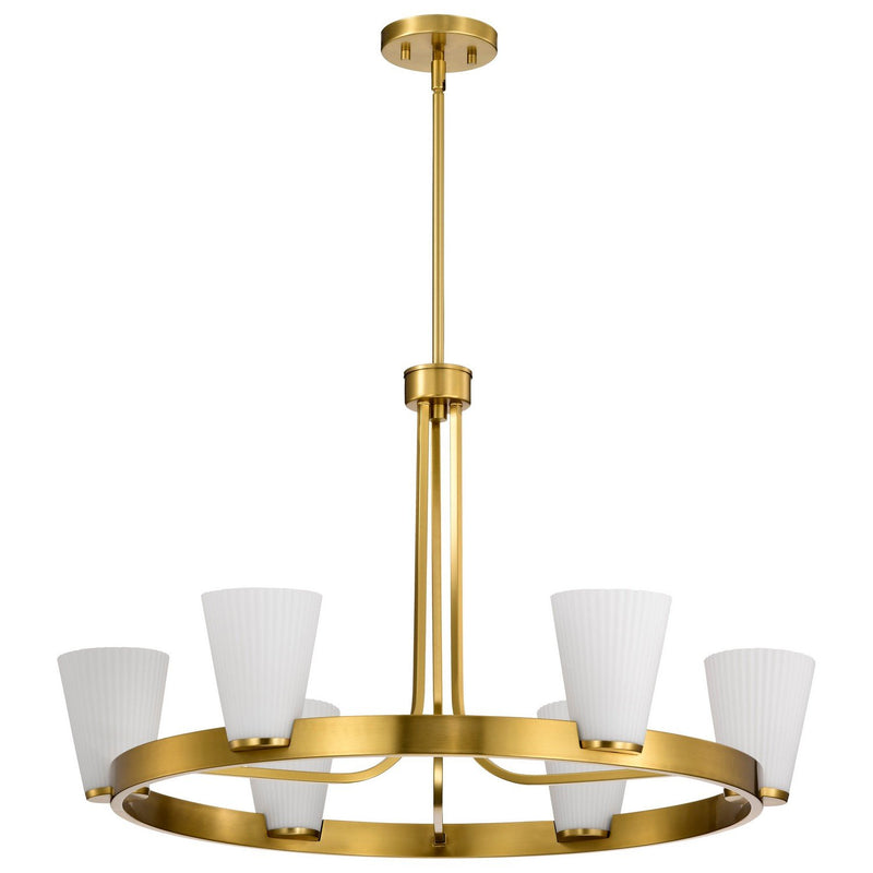 Royale 5-Light Chandelier in Burnished Brass