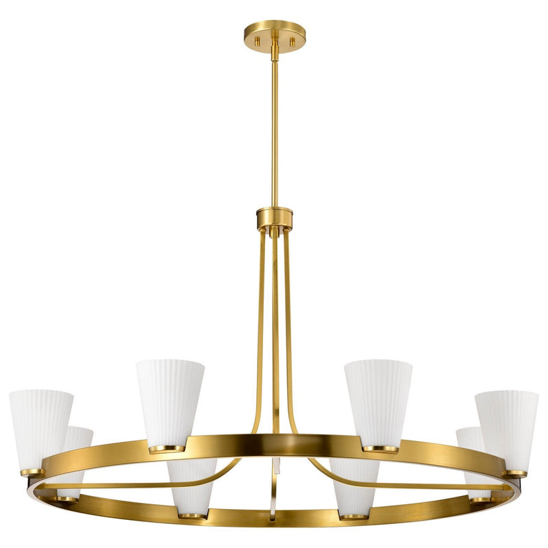 Royale 8-Light Chandelier in Burnished Brass