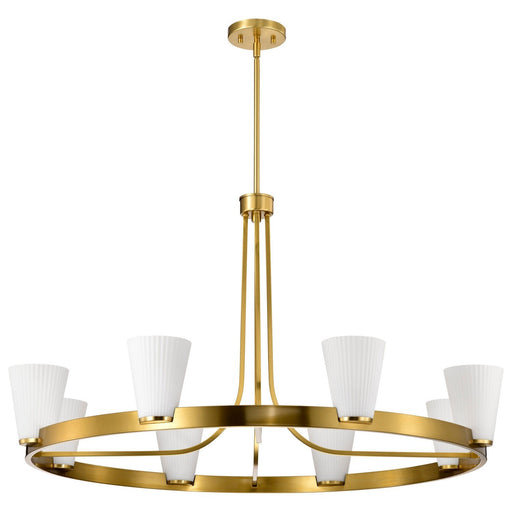 Royale 8-Light Chandelier in Burnished Brass