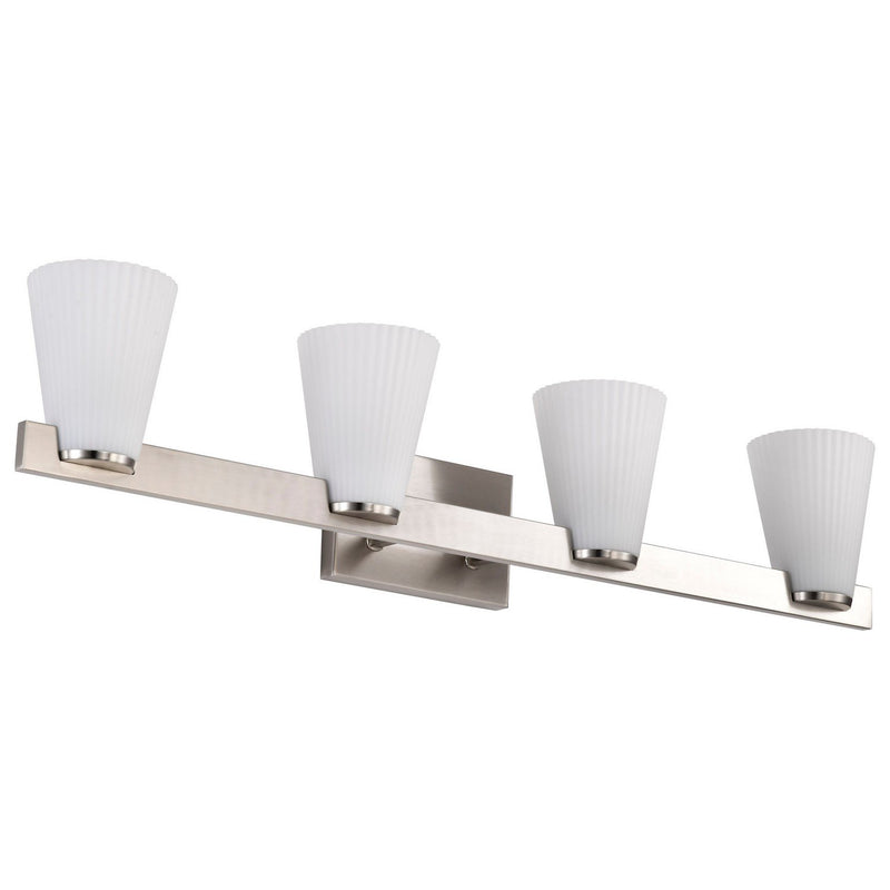 Royale 4-Light Bath Vanity Light in Brushed Nickel