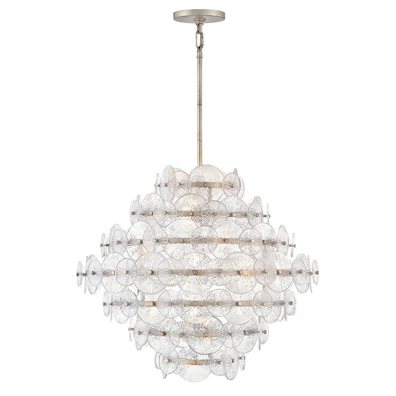 Rene 16-Light Tiered Pendant in Glacial