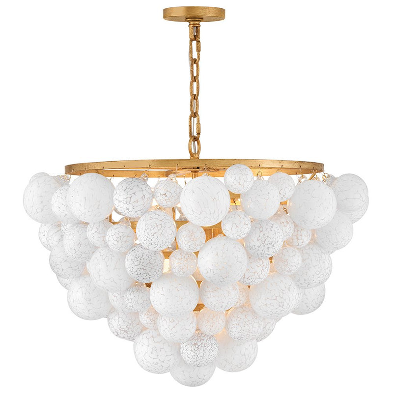 Marabel 6-Light Pendant in Distressed Brass