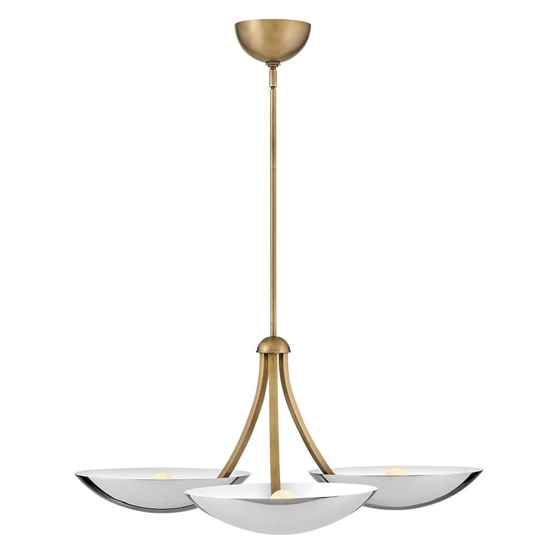 Glenn 3-Light Chandelier in Heritage Brass