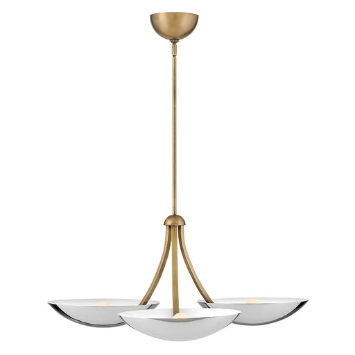 Glenn 3-Light Chandelier in Heritage Brass