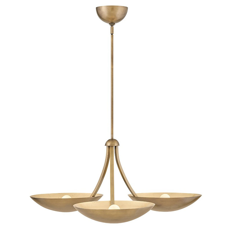 Glenn 3-Light Chandelier in Heritage Brass