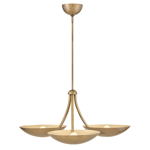 Glenn 3-Light Chandelier in Heritage Brass