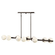 Selene 10-Light Linear Chandelier in Black Oxide