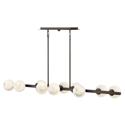 Selene 10-Light Linear Chandelier in Black Oxide