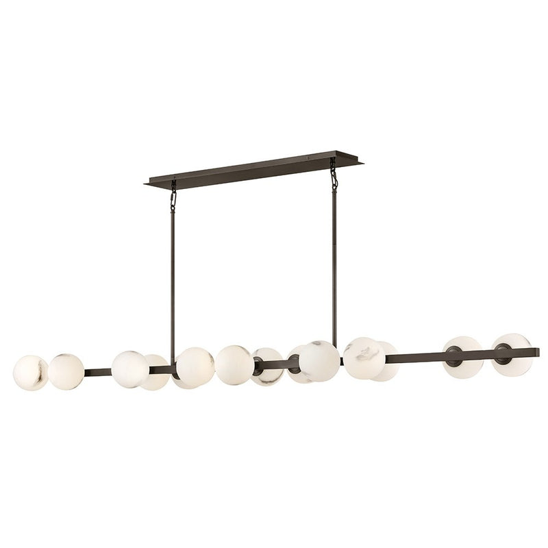 Selene 14-Light Linear Chandelier in Black Oxide